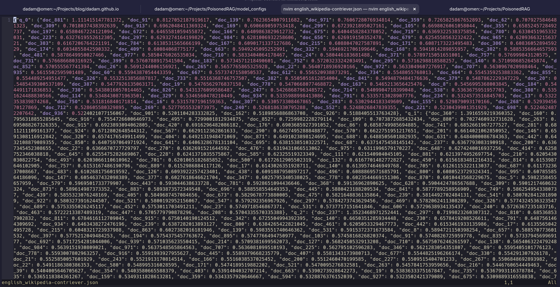 results of the retriever